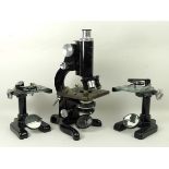 A Watson 'Service' microscope, cased, and two Watson 'Universal' microscopes, cased.