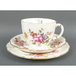 A Royal Crown Derby porcelain part tea service decorated in the 'Derby Posies',