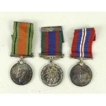 A group of WWII medals comprising a 1939-45 Defence Medal,