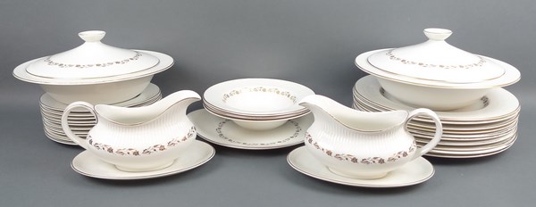 A Royal Doulton porcelain part dinner and tea service decorated in the 'Fairfax' pattern, - Image 2 of 2