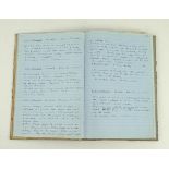 A WWI mine sweeping log book for Lieutenant A E Buckland DSO, DSC and bar, RN,