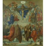 After Albrecht Durer: Adaptation of the Holy Trinity, a chromolithograph by Schultz,