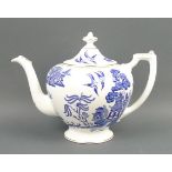 A Coalport porcelain part dinner and tea service decorated in 'Willow' pattern,