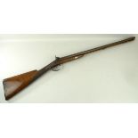 A Durs Egg, mid 19th century, percussion twelve bore shotgun, with Damascus twist barrels,