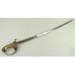 A German Imperial Naval sword, probably First World War period, with lion pommel,