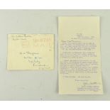 A V-J Day letter written to Miss Thompson on Sunday 2nd September 1945 on board HMS Newfoundland by