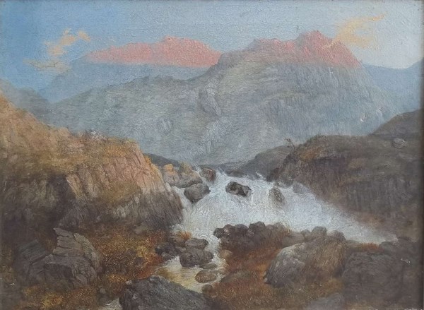 Hamilton Macallum, RSW (Scottish, 1841-1896): 'The falls of the Idun', oil on canvas,