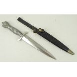 A WWII Plocker, Solingen, dagger with white metal hilt.