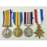 A group of WWI medals, including a 1914-15 Star awarded to Sgt A G Richardson, 20th London Regiment,