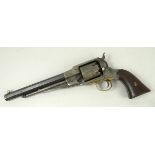 A mid 19th century Remington percussion revolver, octagonal barrels,