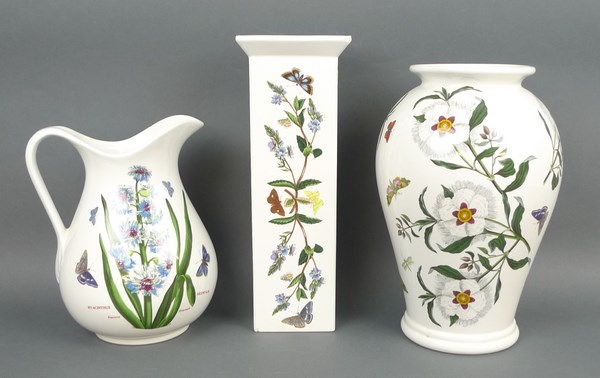 A quantity of Portmeirion Pottery decorated in the 'Botanic Garden' pattern, comprising; water jug,