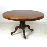 A Victorian mahogany breakfast table,