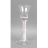 A George II wine glass, circa 1750,