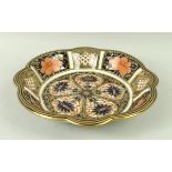 A Royal Crown Derby porcelain dish imari of lobed,