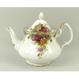 A Royal Albert porcelain part dinner and tea service decorated in the 'Old Country Roses' pattern,