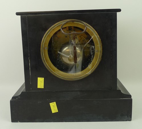 A French slate and marble mantel clock, Hry Marc, late 19th century, - Image 3 of 4