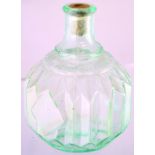 HAYWARDS FIRE GRENADE. 6ins tall, light aqua glass, spherical shape with fluted panels. Embossed