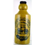 COVENTRY GINGER BEER BOTTLE. 6.75ins tall, st. all tan glaze, black transfer ‘THE COVENTRY MINERAL