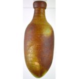 STONEWARE HAMILTON. 7.25ins long, an overall matt brown glaze ‘J. Bourne Denby Pottery Derbyshire’