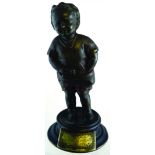 FRY’S CHOCOLATE ADVERTISING FIGURE. 6.75ins tall, Spelter? figure of a small boy hand in pocket.