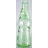 SHIMMINS SUNDERLAND CODD BOTTLE. 9ins tall, aqua glass embossed ‘SHIMMINS/ SUNDERLAND’ with ‘REDG’