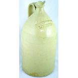 BLACKWOOD & CO BULK STONEWARE INK BOTTLE. 15ins tall, off white glaze handle to rear, birds beak