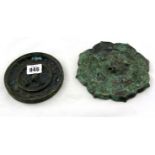 Two Tang dynasty style bronze mirrors, 2