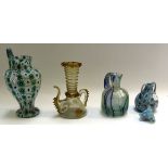 Four items of glass, late 19th/20th cent