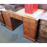 A 19th century pitch pine nine drawer pe