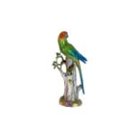 A Meissen model of a parakeet, circa 186