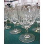 A Webb crystal part service of stemware,