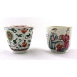 A Chinese porcelain famille verte beaker