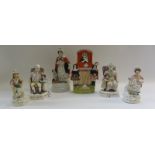 A group of Staffordshire figures, 19th c