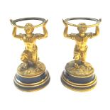 A pair of gilt bronze figures, late 19th
