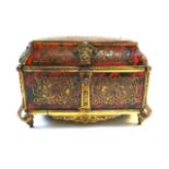 A boulle work casket, 19th century, with