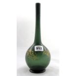 A Mughal green glass bottle, the glass p