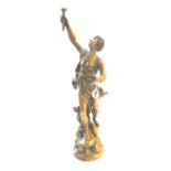 A gilt bronze patinated figure, 20th cen