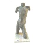 A contemporary composite faux bronze nud