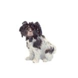 A Meissen figure of a Bolognese spaniel,