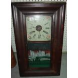 A mahogany cased American wall clock.