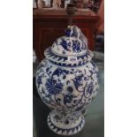 A pair of 20th century Delft style blue