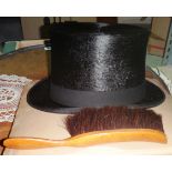 A boxed Lincoln Bennett and Co top hat,