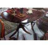 A 20th century mahogany 'D' end dining t