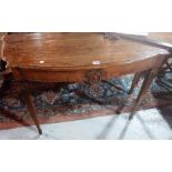 A 19th century continental walnut side t