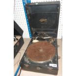 A Selecta Double Two portable gramophone