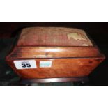 A 19th century rosewood small sarcophagu