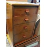 A 20th century teak sideboard and a thre
