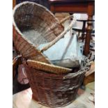 A quantity of wicker baskets, together w