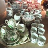 A Limoges coffee set and another, togeth
