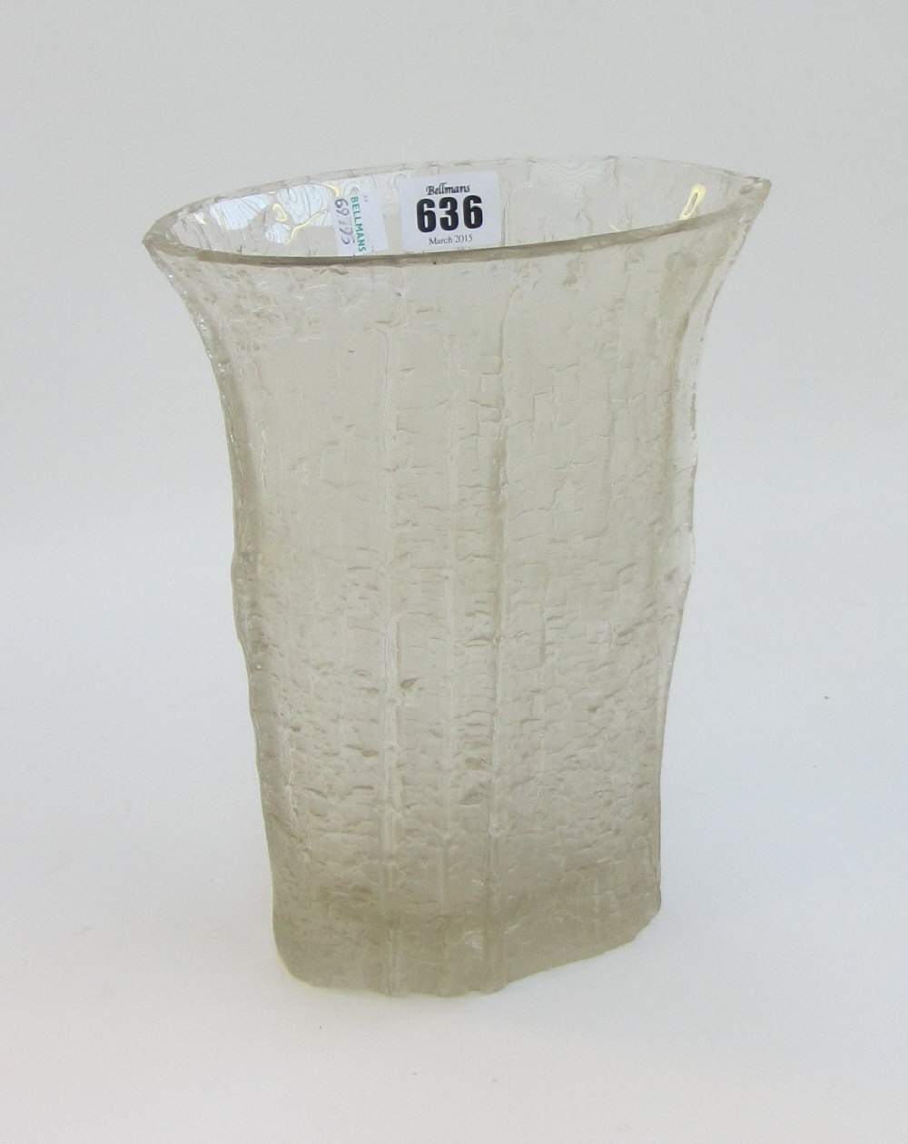 A frosted glass Sarpenova vase, 20th cen